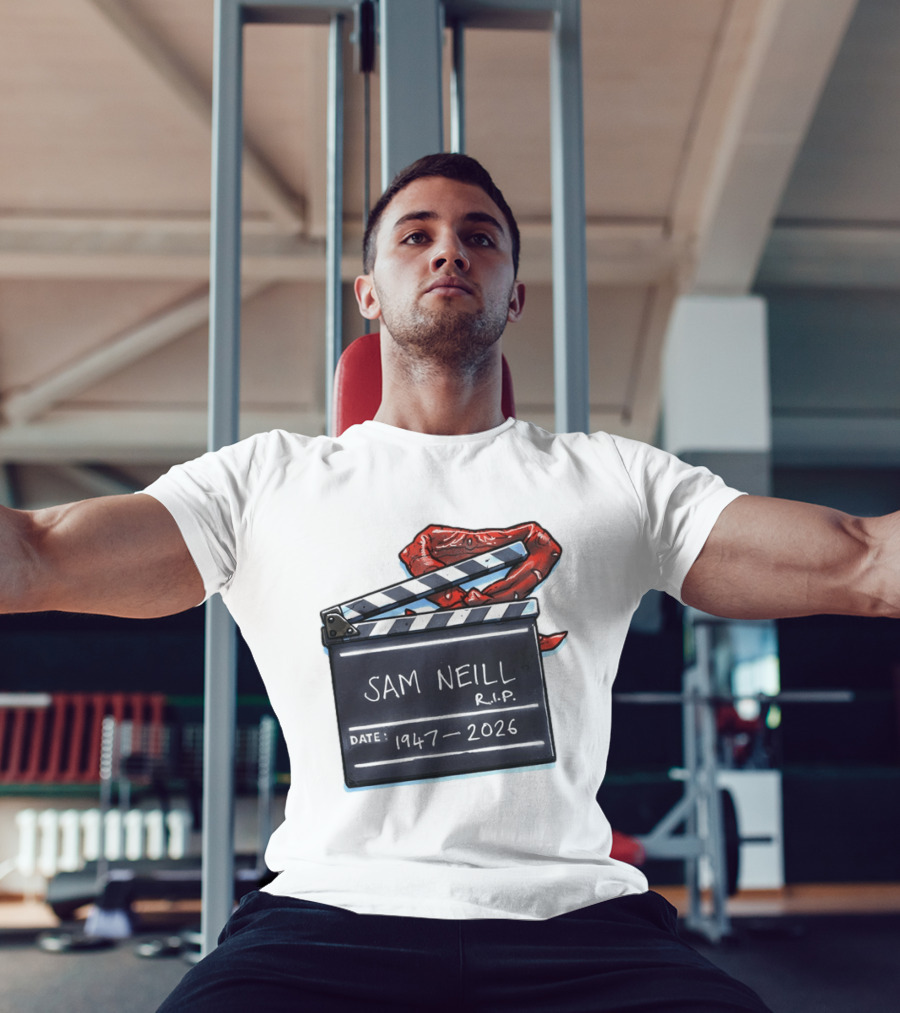 Sam Neill Rip 1947 2026 Clapboard Rest In Peace Legend T-Shirt