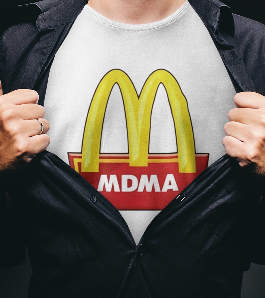 MDMA McDonald's Parody Golden Arches T-Shirt