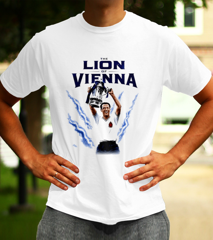 The Lion Of Vienna Nat Lofthouse Celebrating Bolton Football Victory T-Shirt