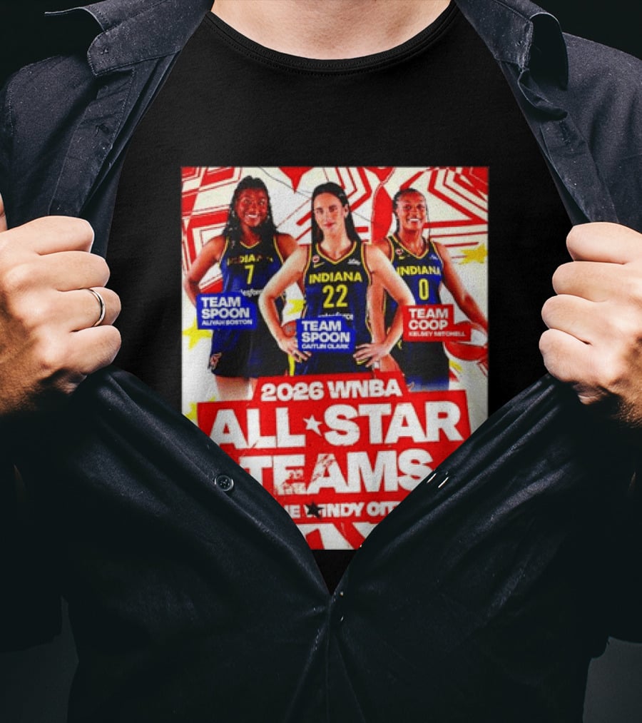 2026 WNBA All Star Teams Aliyah Boston Caitlin Clark Kelsey Mitchell The Indy City T-Shirt