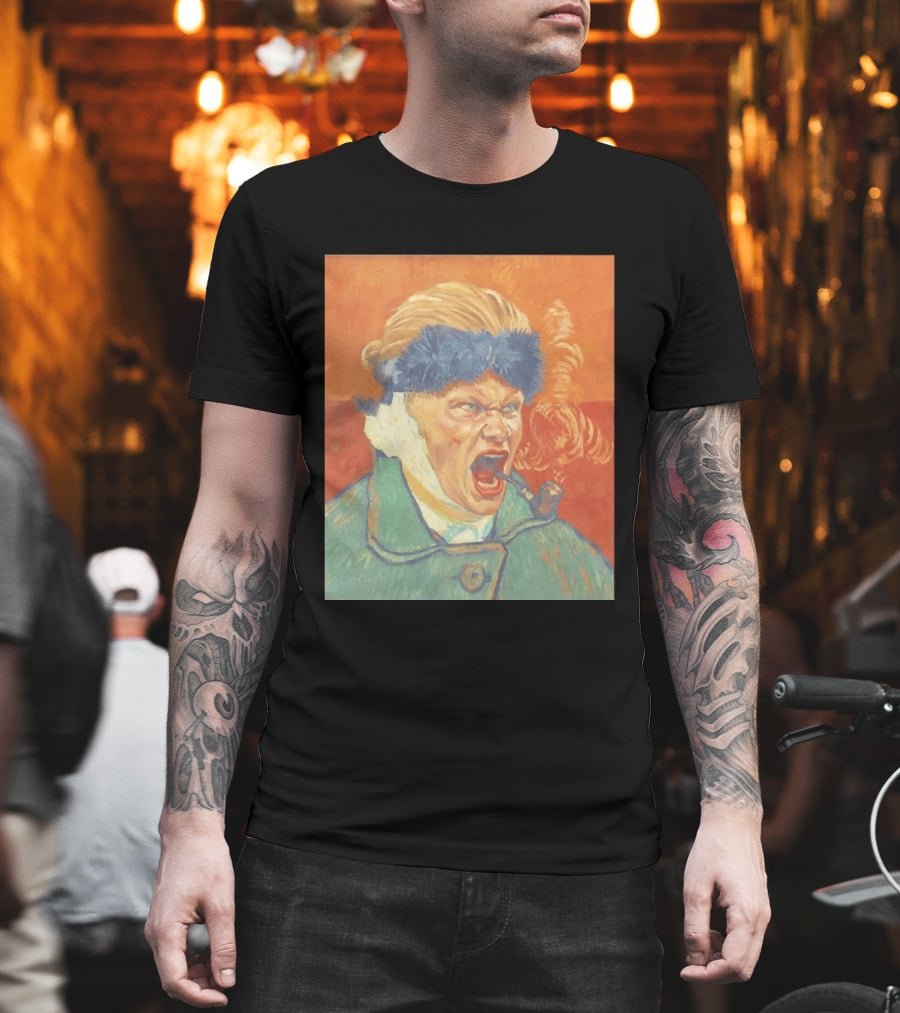 Erling Haaland Van Gogh Pipe Smoking T-Shirt
