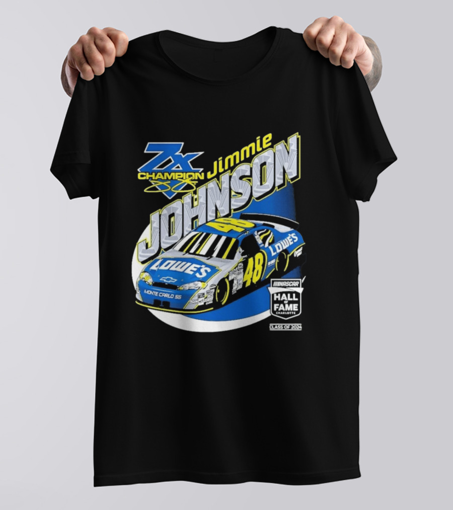 Jimmie Johnson 7X Champion Lowe's 48 NASCAR Hall Of Fame Class Of 2024 T-Shirt