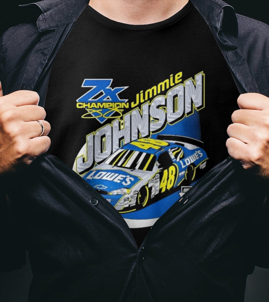 Jimmie Johnson 7X Champion Lowe's 48 NASCAR Hall Of Fame Class Of 2024 T-Shirt