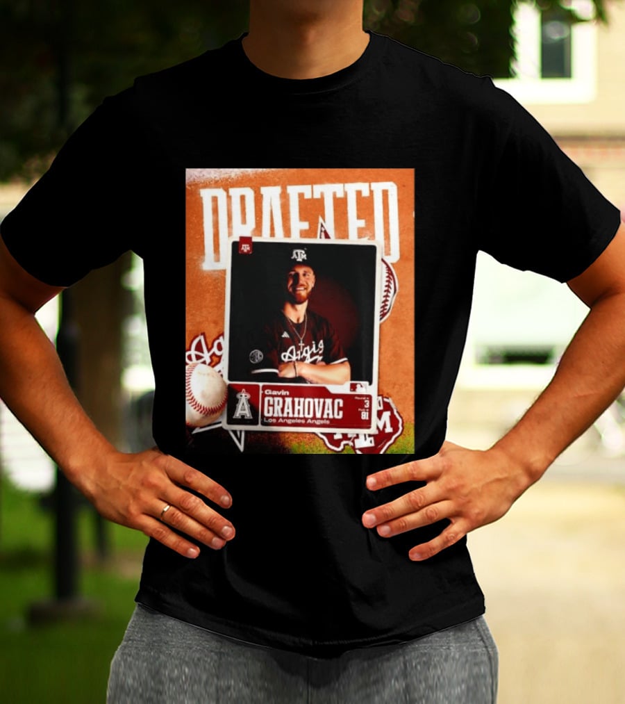Los Angeles Angels Draft Gavin Grahovac Round 3 Pick 81 T-Shirt