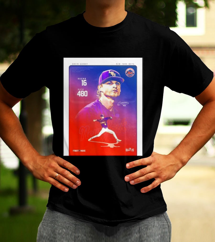 Gavin Guidry New York Mets Round 16 Pick 480 Draft 26 T-Shirt