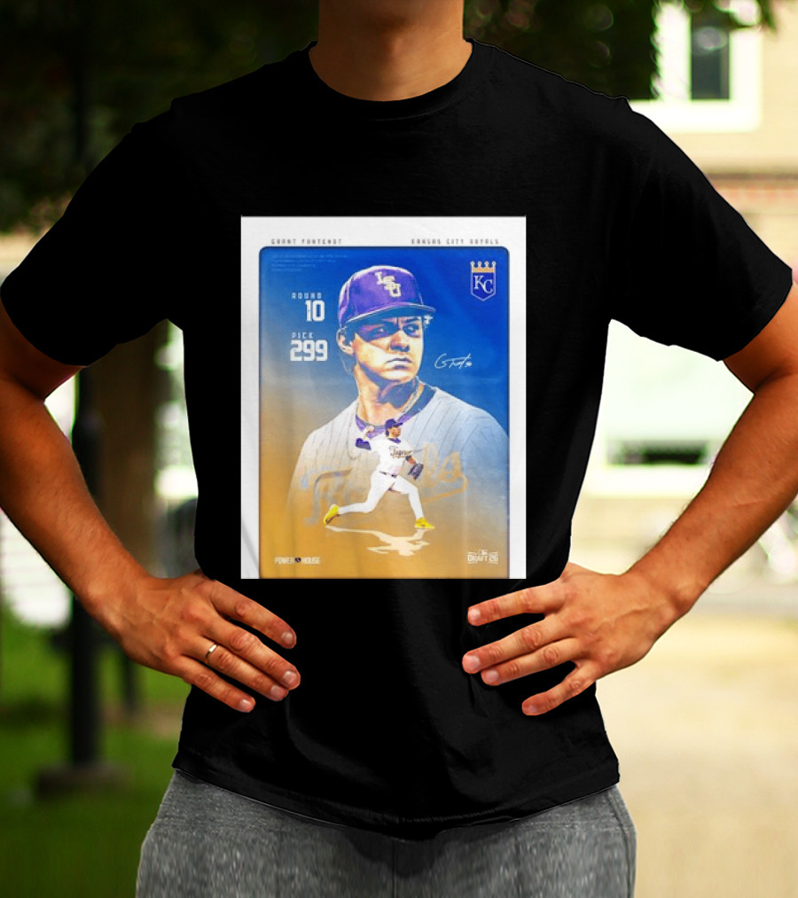 Grant Fontenot Kansas City Royals MLB Draft Round 10 Pick 299 T-Shirt