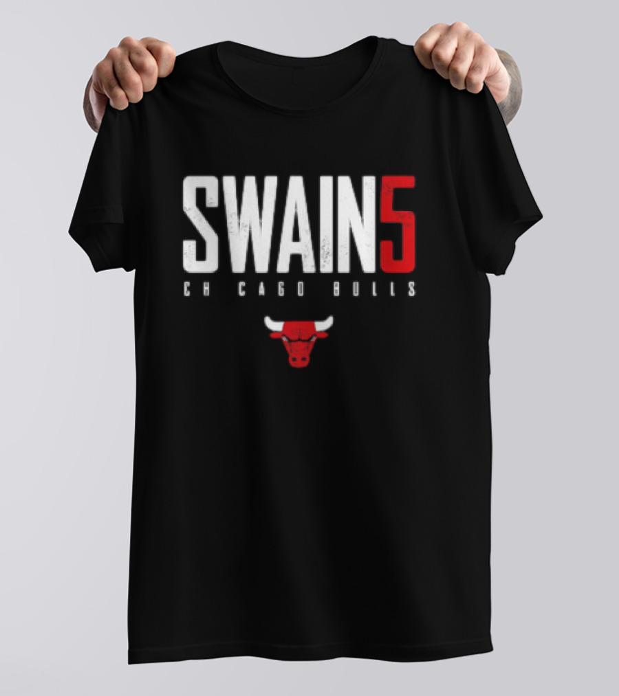 SWAIN 5 Chicago Bulls 23 Red Bulls T-Shirt