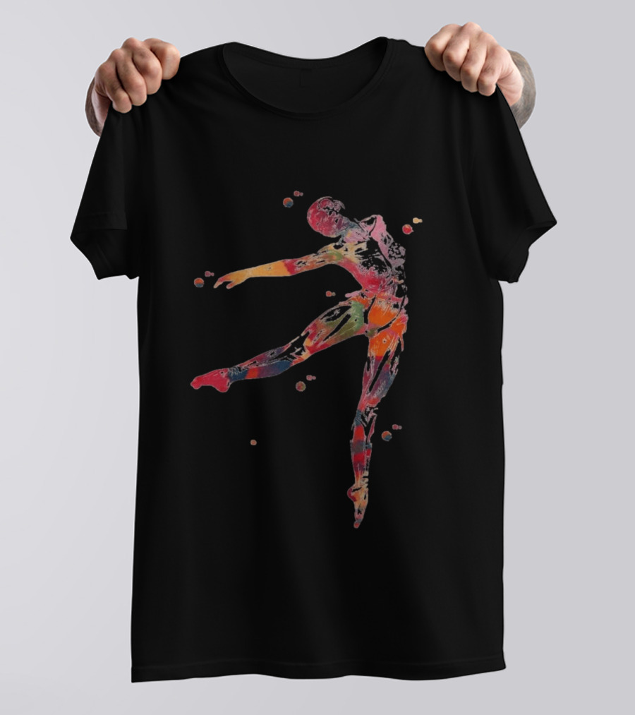 Dancer Anatomy Kinesiology Artistic Colorful Motion T-Shirt