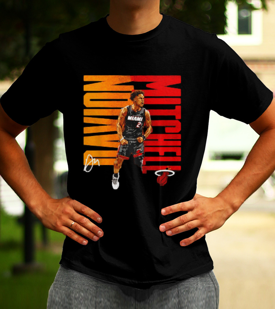 Davion Mitchell Miami Heat Number 2 Basketball Player T-Shirt