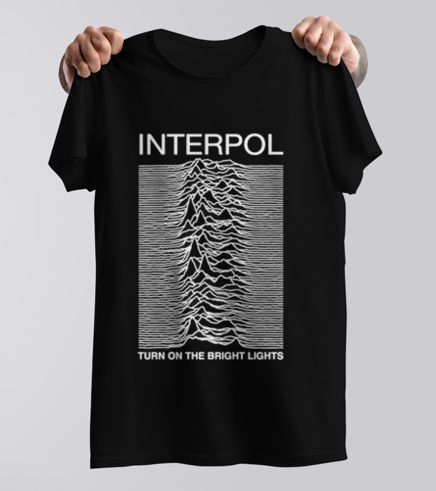 Interpol Turn On The Bright Lights Post Punk Unknown Pleasures Waveform T-Shirt
