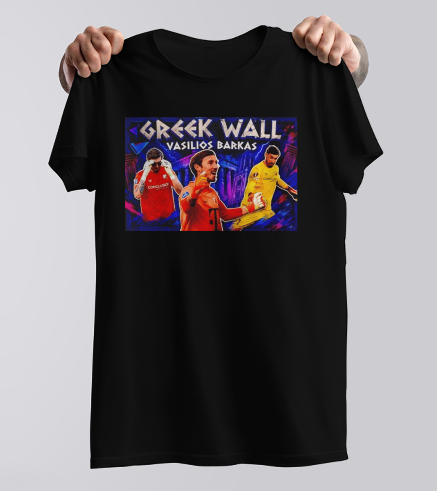 Greek Wall Vasilios Barkas Goalkeeper Collage T-Shirt