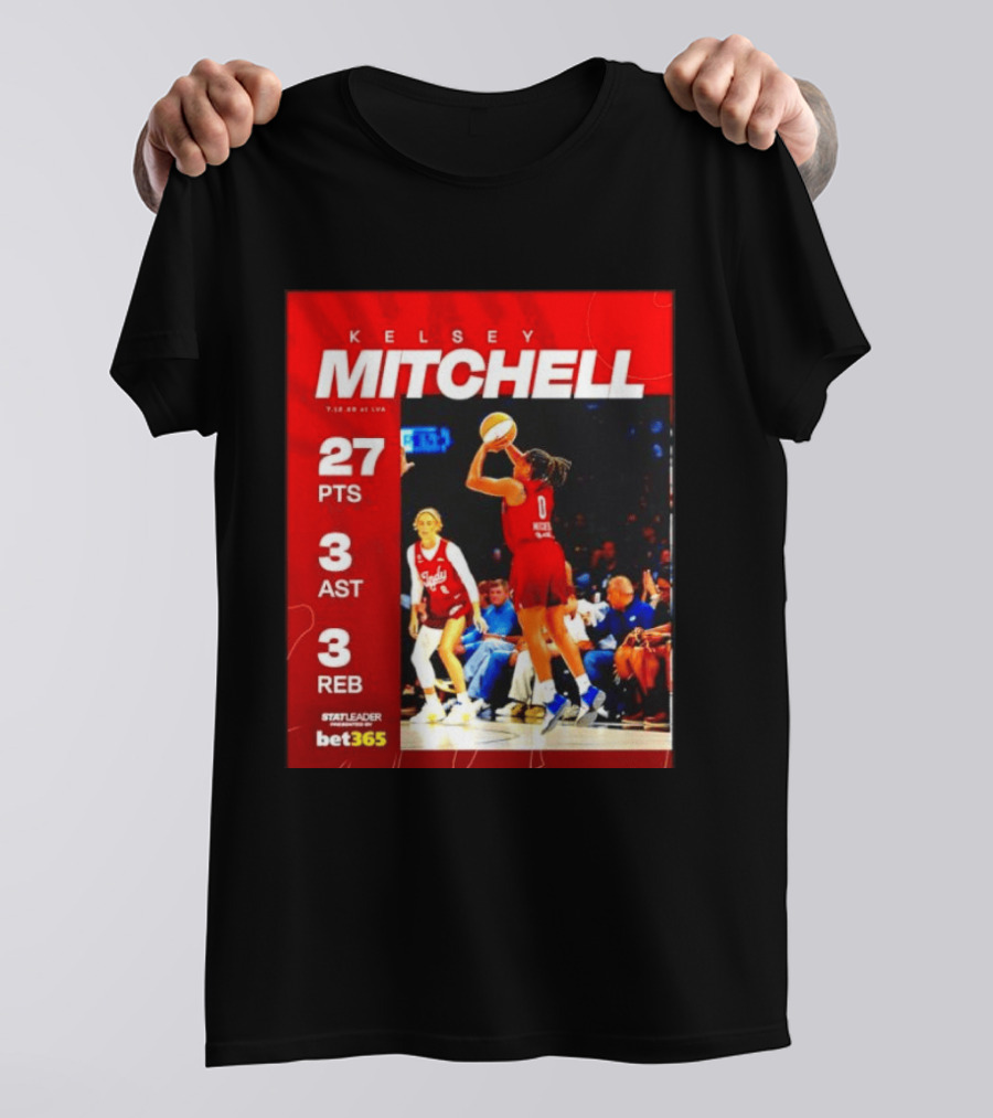 Kelsey Mitchell 27 Points Stat Leader 3 Assists 3 Rebounds At Las Vegas T-Shirt