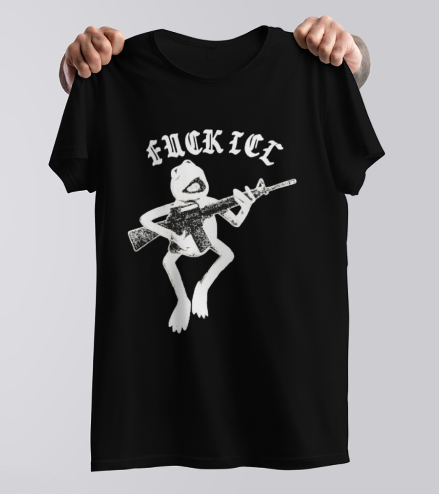 FUCKICE Kermit Frog United Snakes Meme T-Shirt