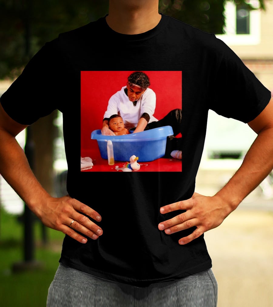 Mbappé Yamal Bath Time Meme With Baby In Blue Tub And Duck T-Shirt