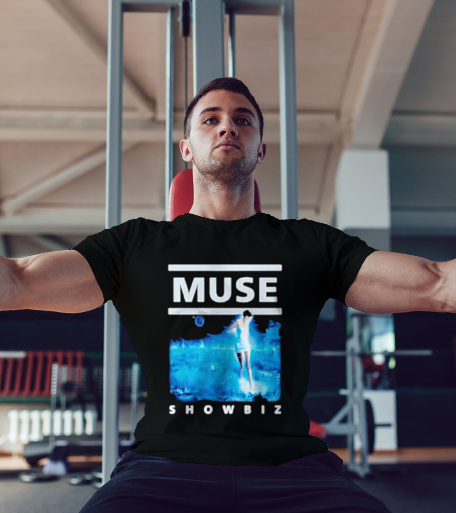 Muse Showbiz Album Cover Art Blue Aesthetic T-Shirt