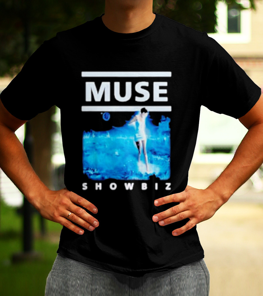 Muse Showbiz Album Cover Art Blue Aesthetic T-Shirt