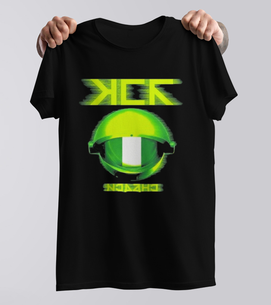 My Chemical Romance MCR Neon Green Glitch Helmet Italy Florence Visarno Arena 15 July 2026 T-Shirt