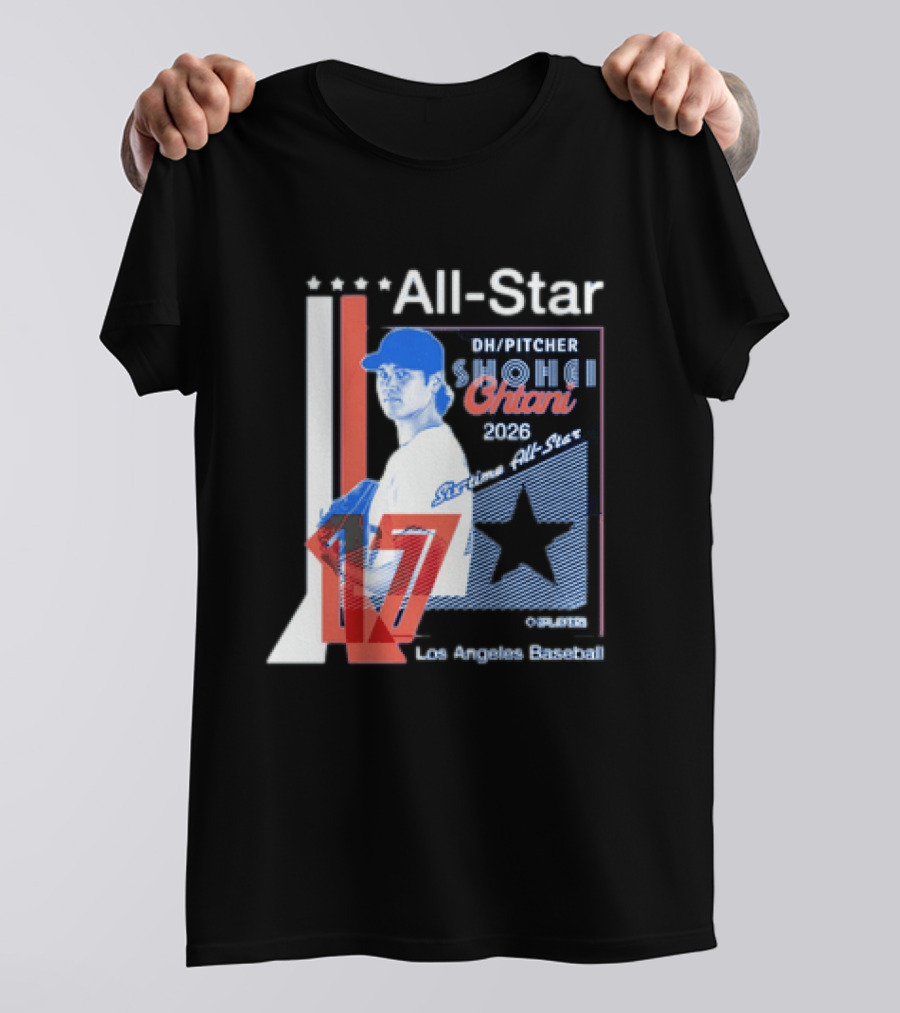 Shohei Ohtani 17 Los Angeles Baseball Six Time All Star 2026 Pitcher MLB T-Shirt