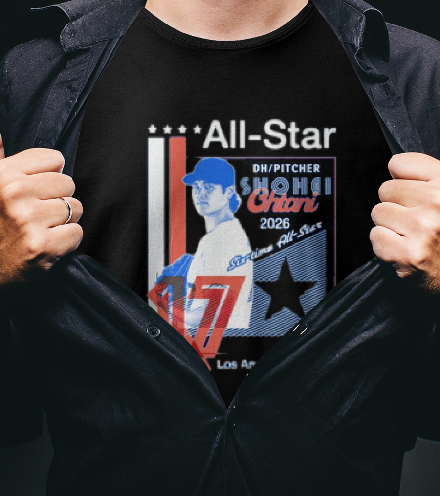 Shohei Ohtani 17 Los Angeles Baseball Six Time All Star 2026 Pitcher MLB T-Shirt