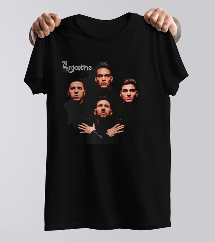 Argentina Messi Martinez Enzo Fernandez Julian Alvarez Albiceleste Four T-Shirt