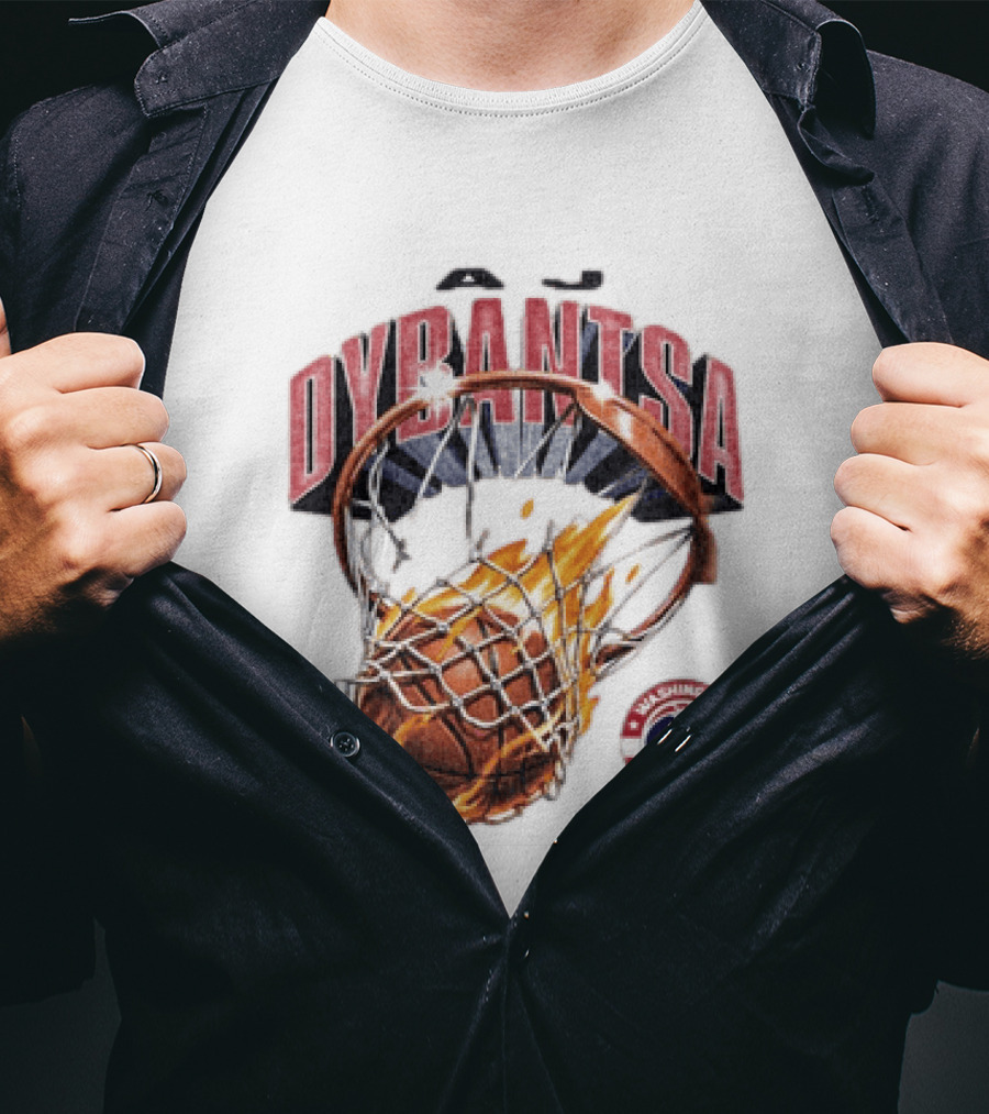 Dybantsa Washington Wizards Basketball Hoop On Fire T-Shirt