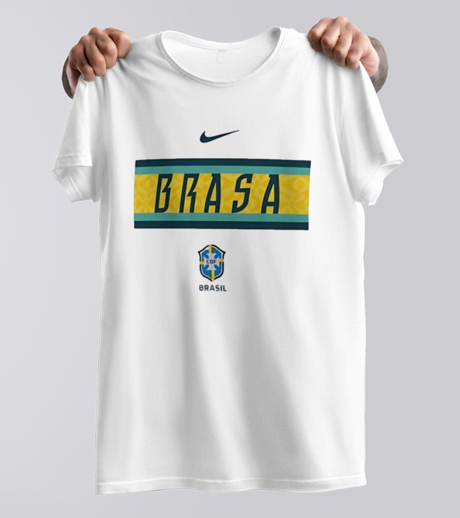 Nike Brasa Brazil CBF Football Crest T-Shirt