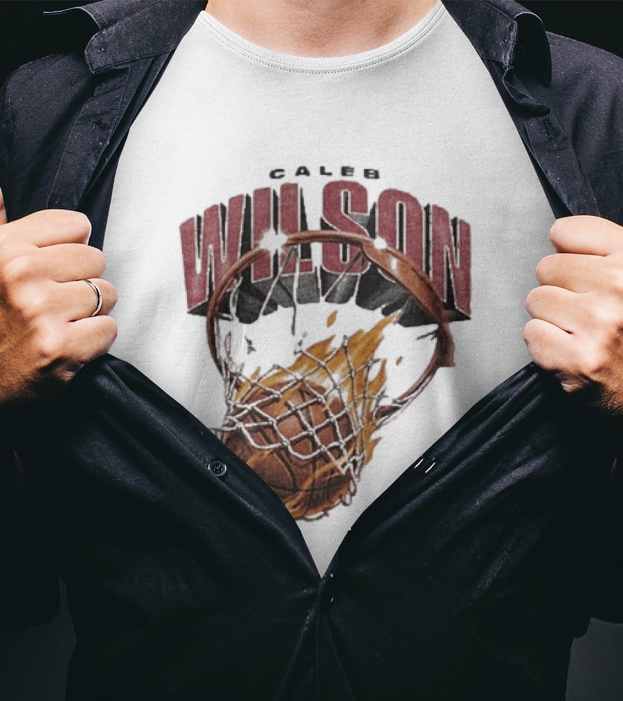 Caleb Wilson Chicago Bulls Basketball On Fire T-Shirt