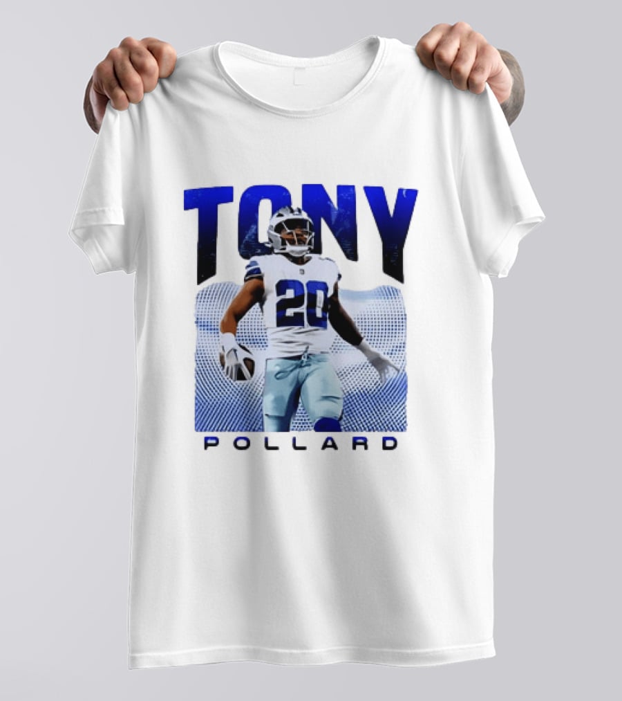 Tony Pollard Dallas Cowboys Number 20 Football Player T-Shirt