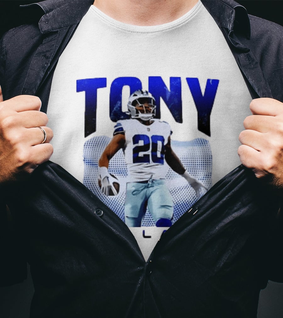 Tony Pollard Dallas Cowboys Number 20 Football Player T-Shirt