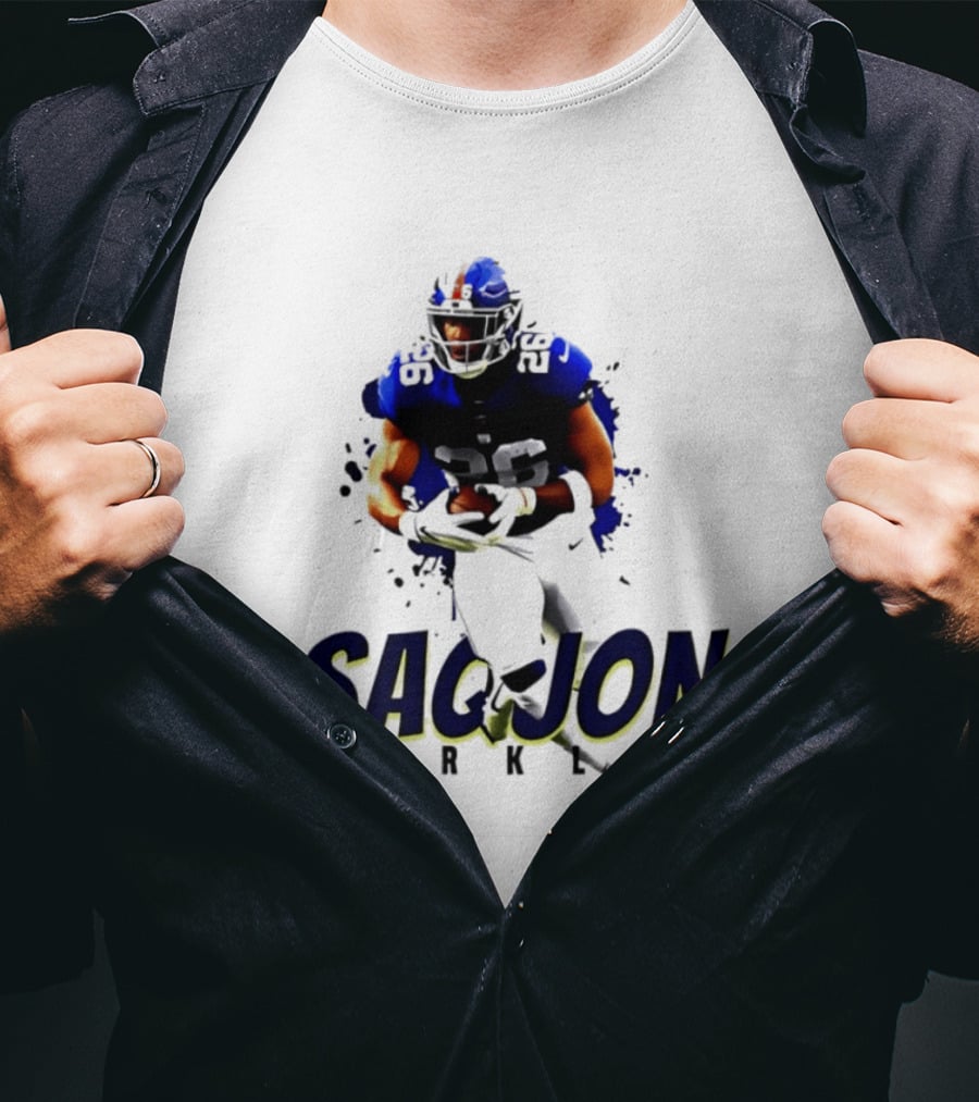 Saquon Barkley 26 New York Giants Running Back Sports T-Shirt