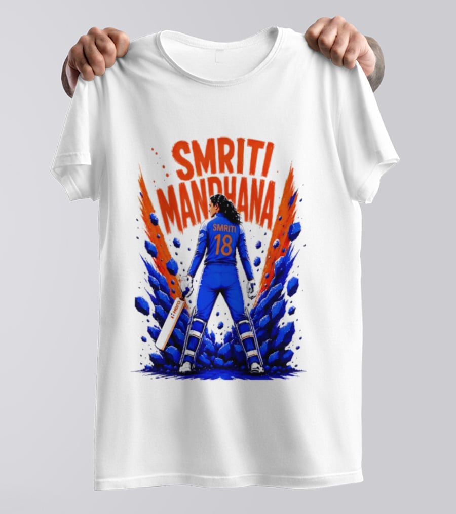 Smriti Mandhana 18 Cricket Star Power Play T-Shirt