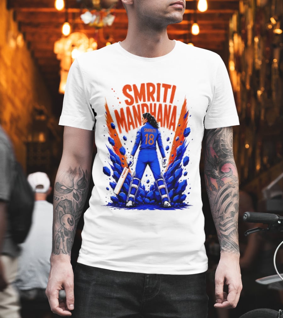 Smriti Mandhana 18 Cricket Star Power Play T-Shirt