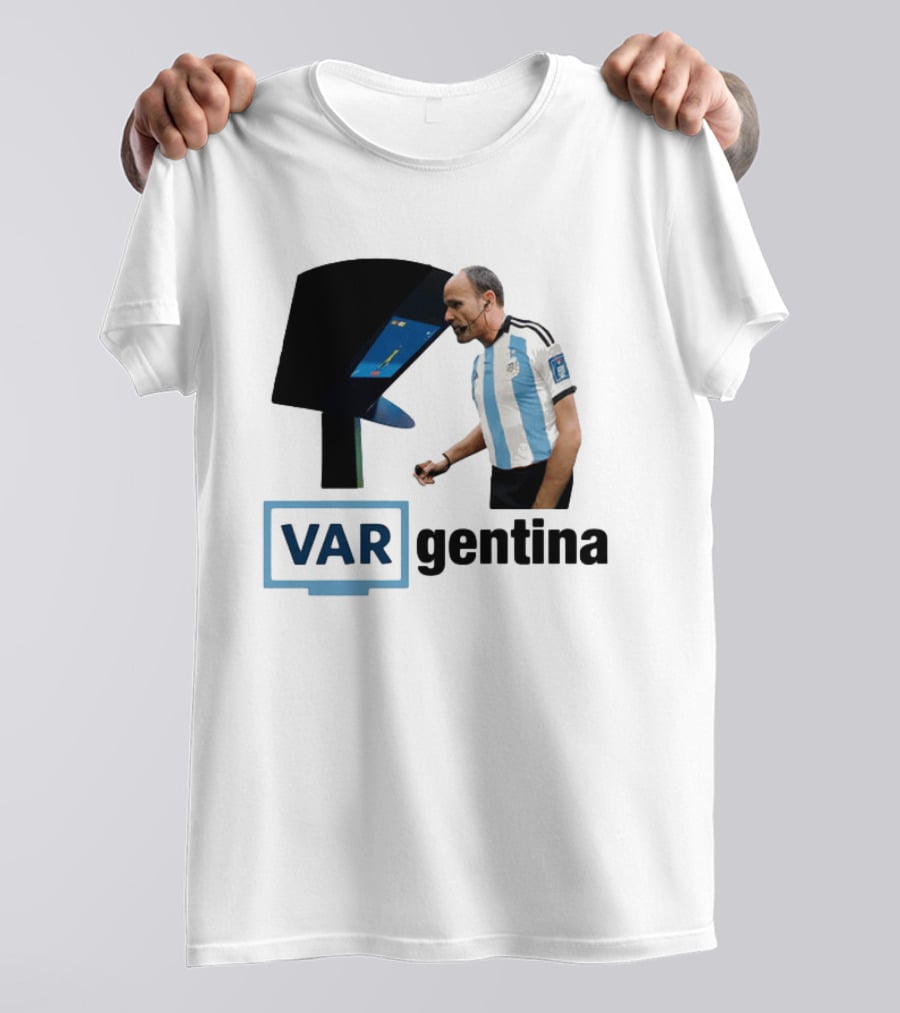 VAR Argentina Football Referee Interaction T-Shirt