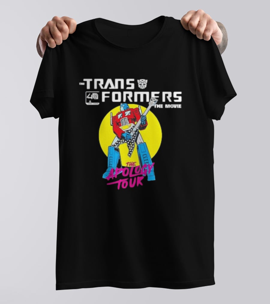 40 Years Transformers The Movie Optimus Prime The Apology Tour T-Shirt