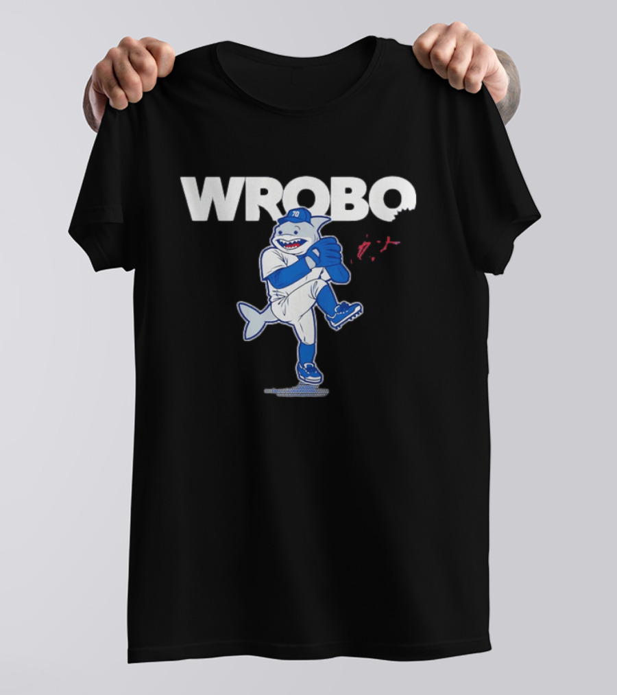 Los Angeles Dodgers Justin Wrobleski Baseball Wrobo Shark T-Shirt