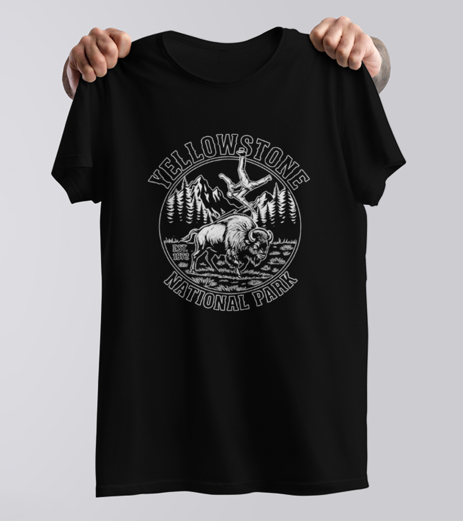 Yellowstone National Park Do Not Pet The Fluffy Cows Bison 2026 T-Shirt