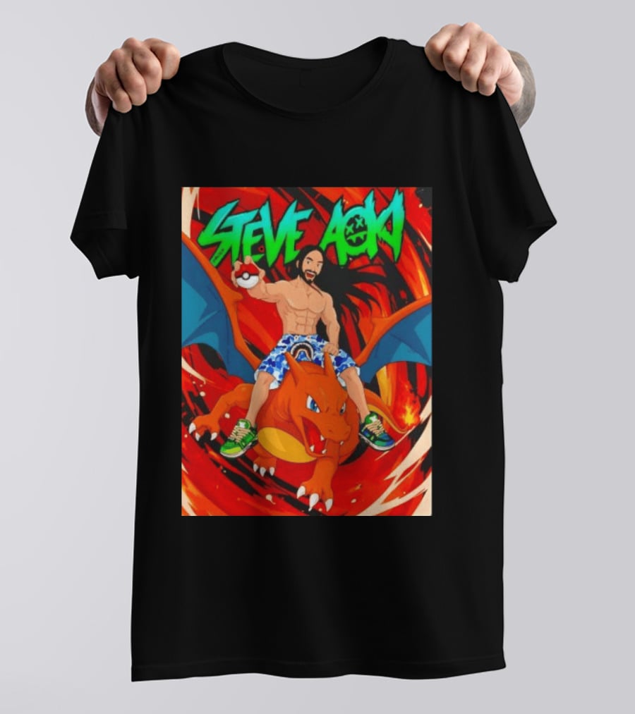 Steve Aoki Pokémon Charizard Adventure T-Shirt