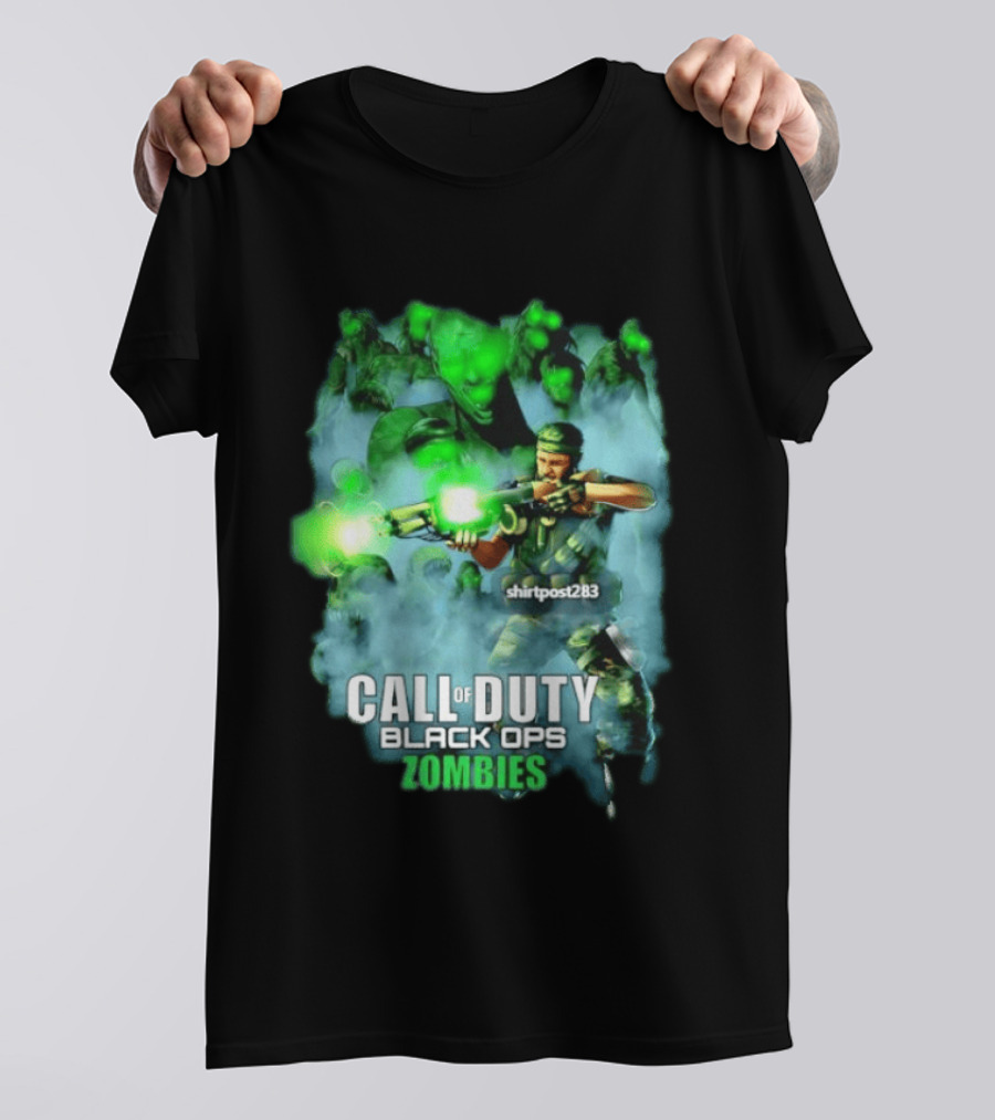 Call Of Duty Black Ops Zombies Tank Dempsey Battle Scene T-Shirt
