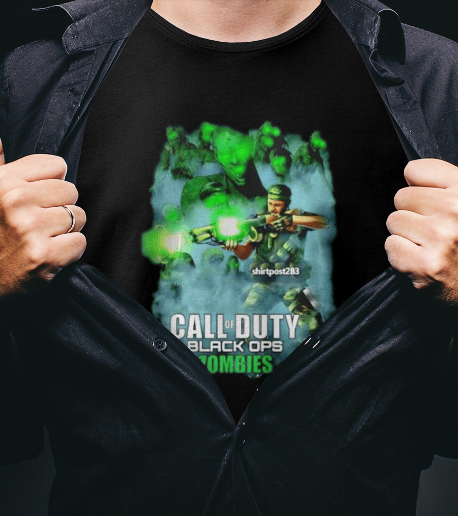 Call Of Duty Black Ops Zombies Tank Dempsey Battle Scene T-Shirt