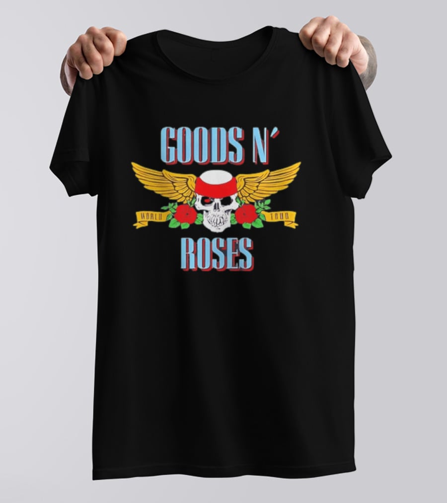 Goods N Roses Skull Wing World Tour T-Shirt