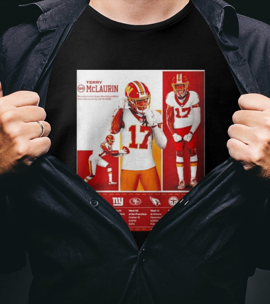 Terry McLaurin Washington Commanders 2026 Schedule NFL Football 17 Jersey Fan Gear T-Shirt