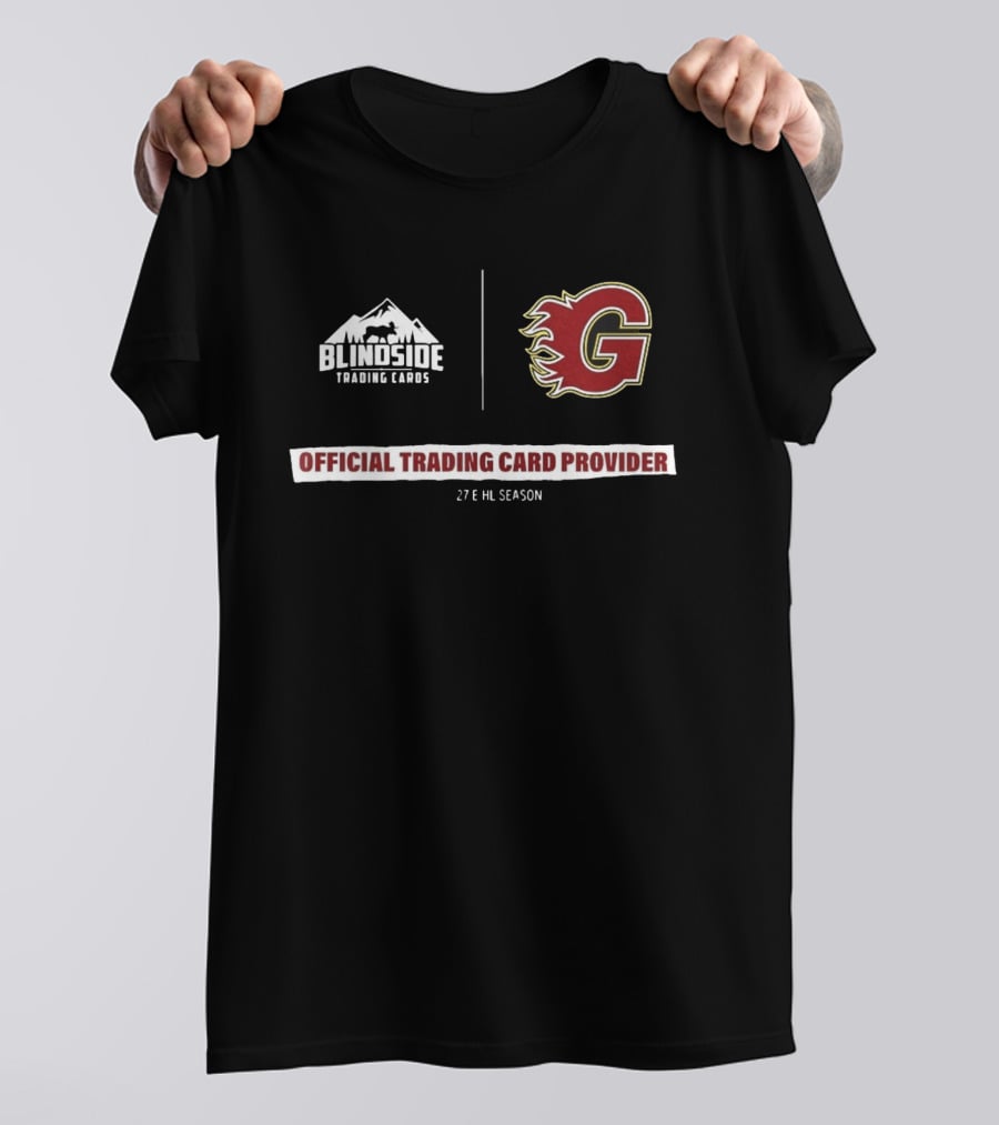 Blindside Trading Cards Guildford Flames Official Trading Card Provider 27th EHL Season T-Shirt