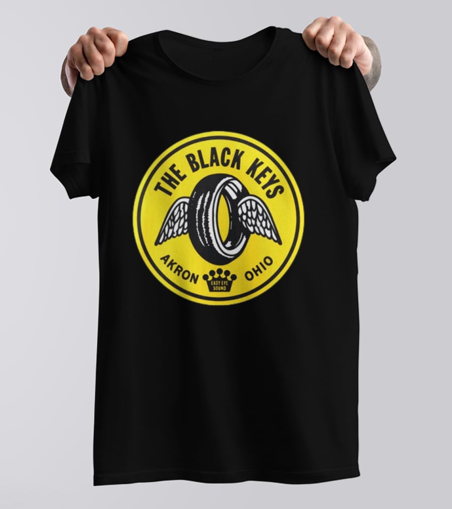 The Black Keys Easy Eye Sound Akron Ohio Winged Tire T-Shirt