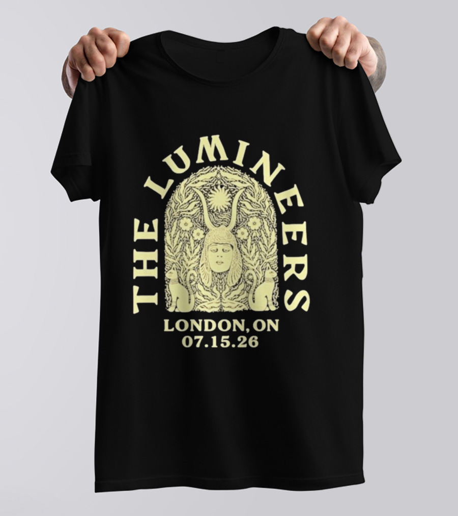 The Lumineers London ON 07.15.26 Concert Event Art Floral Motif T-Shirt