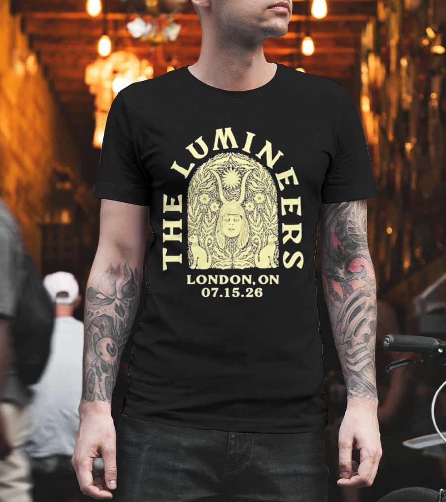 The Lumineers London ON 07.15.26 Concert Event Art Floral Motif T-Shirt