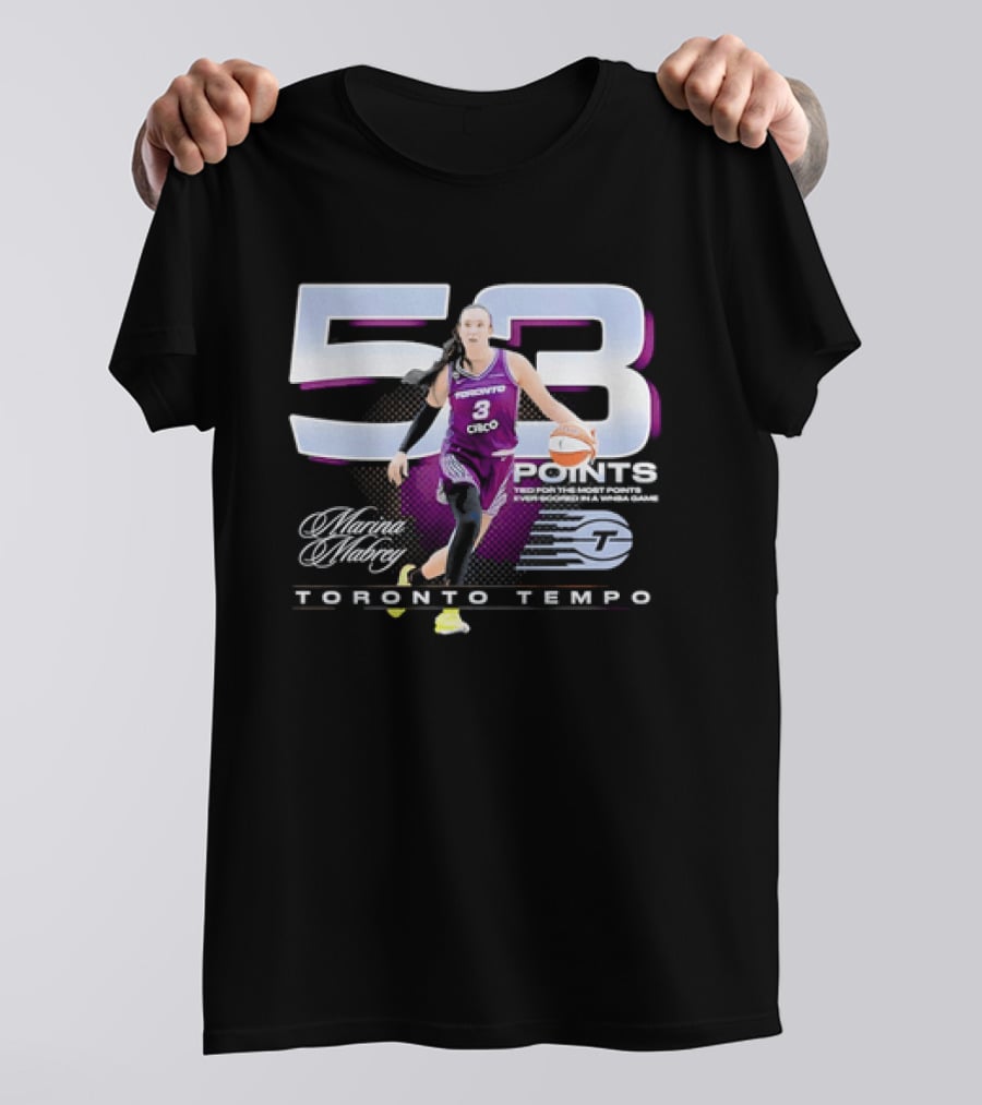 Toronto Tempo Marina Mabrey 53 Points Basketball T-Shirt