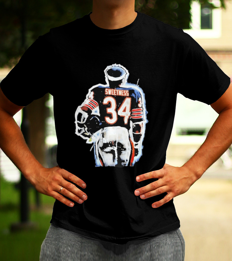 Walter Payton Sweetness 34 Chicago Bears Football Jersey Player T-Shirt