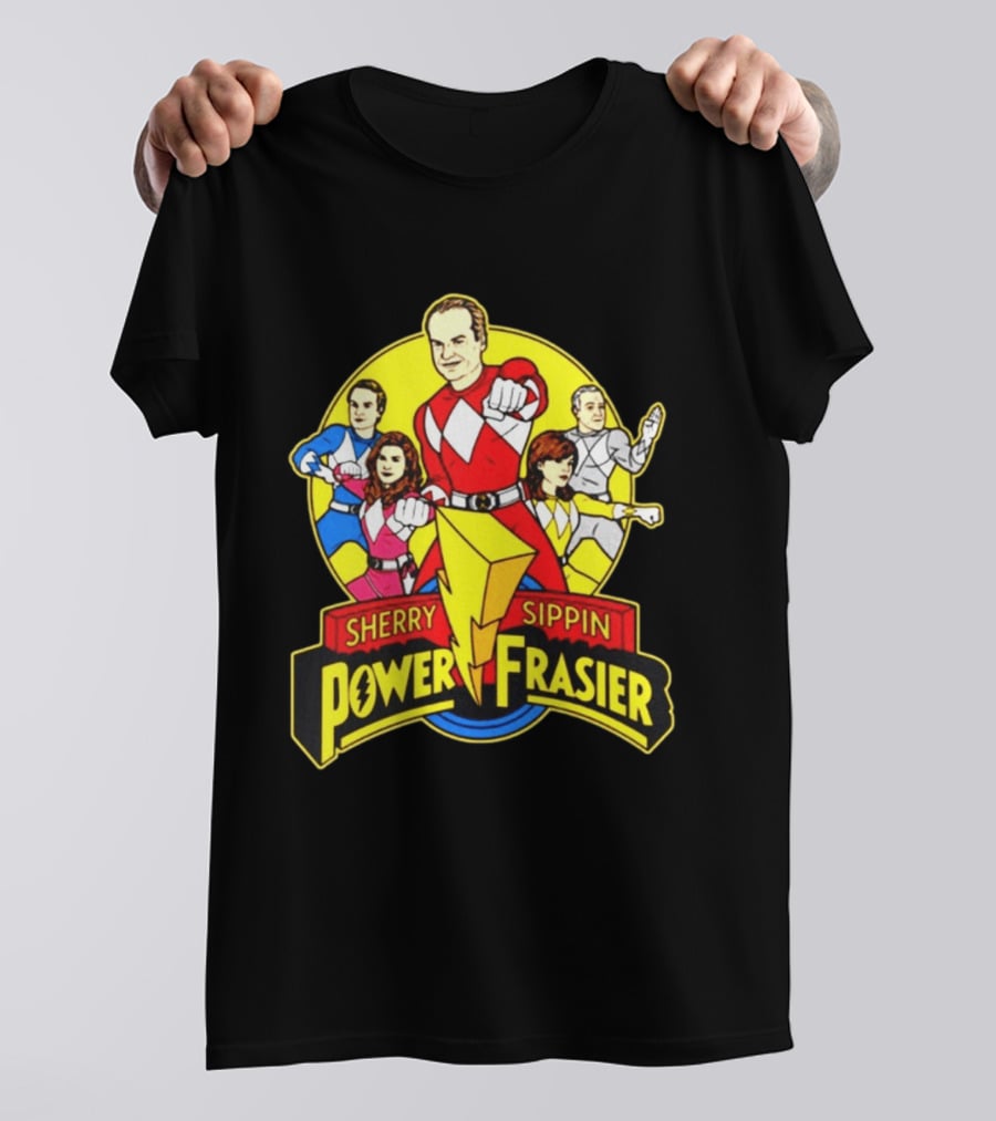 Sherry Sippin Power Frasier Kelsey Grammer 90s TV Mashup T-Shirt
