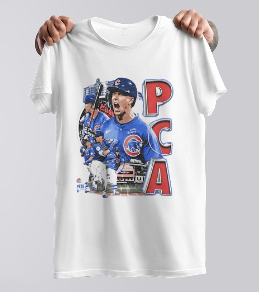 PCA Pete Crow Armstrong Chicago Cubs Baseball Collage T-Shirt
