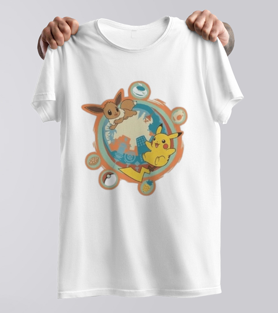 Pokémon 10 Year Anniversary 2026 Pikachu Eevee Celebration T-Shirt